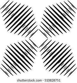 Abstract bursting, spiky shape. Monochrome vector design element.