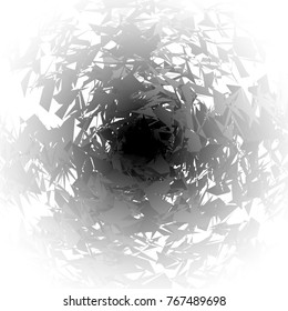 Abstract bursting, spiky shape. Shining star, vector illustration.
