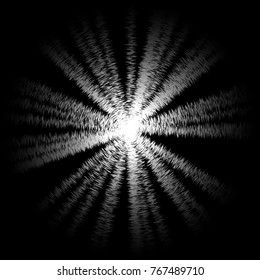 Abstract bursting, spiky shape. Shining star, vector illustration.