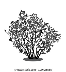 Abstract bush vector silhouette