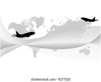 abstract business airplane