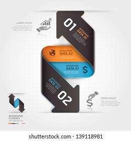 Abstract business arrow infographics template. Vector illustration. can be used for workflow layout, diagram, number options, business step options, banner, web design