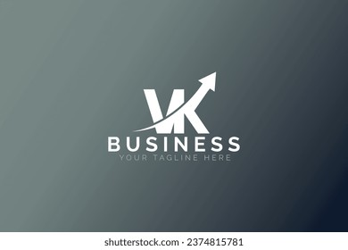 Abstract Business Arrow And Letter V K Logo Template