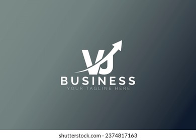 Abstract Business Arrow And Letter V J Logo Template