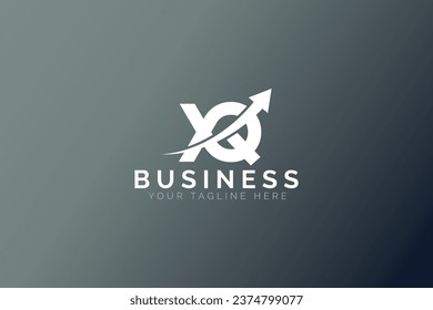 Abstract Business Arrow And Letter X Q Logo Template