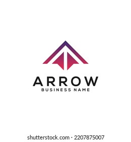 logotipo de flecha de negocios abstracta