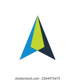 Abstract business arrow up logo icon. Vector design template.
