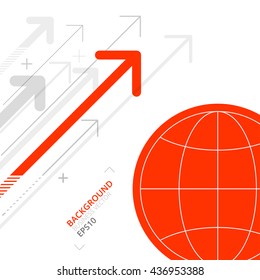 Abstract business background with arrows. Vector Illustration