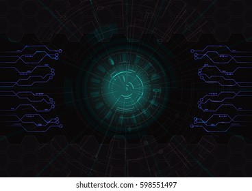 Abstract business background black hexagons and circle template vector illustration