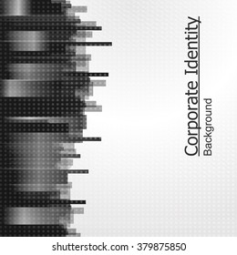 Abstract business background with black night city. Vector illustration.