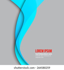 Abstract business background with blue wave