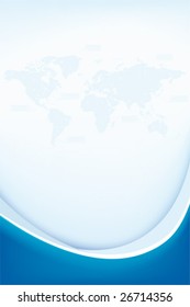 abstract business background with blue world map