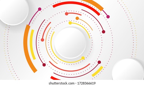 Abstract business background with circle line on white. Design background in modern Trendy style. vector illustration. 