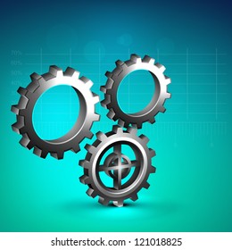 Abstract business background with cog wheel. EPS 10.