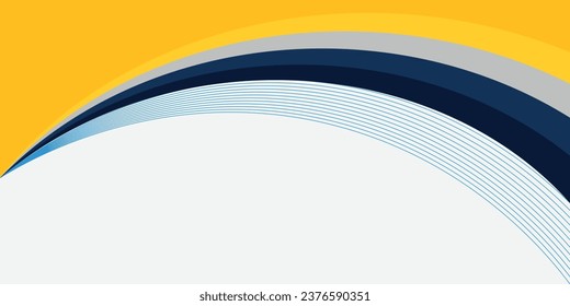 abstraktes Business-Hintergrund-Design mit blauer orangefarbener Kurve