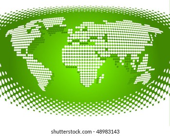 Abstract business background with dotted map. Vector