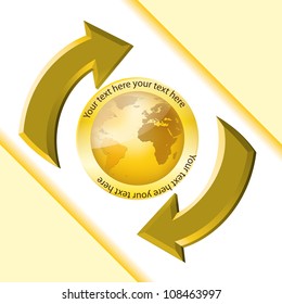 Abstract business background with earth map