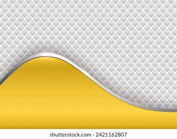 Resumen de fondo de negocio, elegante oro 3d y gris, ilustración vectorial.