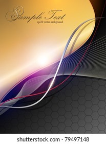 Abstract business background elegant gold black, vector.