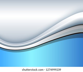 Abstract business background, elegant silver blue vector illustration.