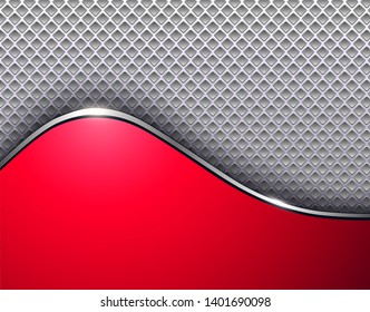 Abstract business background, elegant silver red vector illustration.