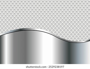 Fundo de negócios abstrato, metal cinza prata elegante, ilustração vetorial.
