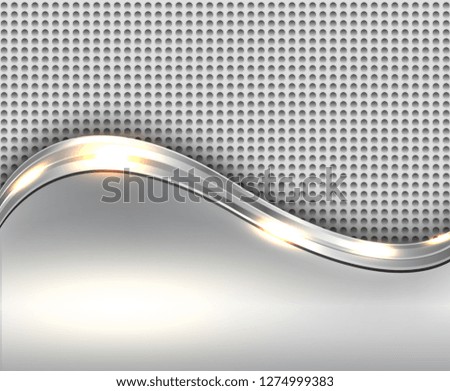 Abstract business background, elegant silver with dot pattern, vector illustration.