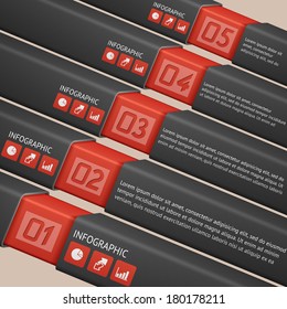 Abstract business background five modern banners, EPS 10, contains transparency.