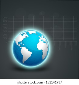 Abstract business background with globe.
