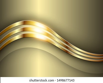 Abstract business background gold, vector illustration.