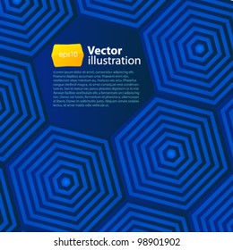 Abstract business background with hexagons. Vector illustration.