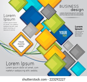Abstract Business Background. Layer template