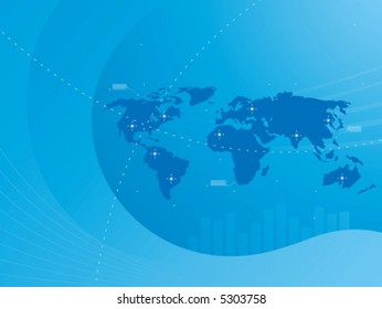 Abstract business background with map lines and arrows