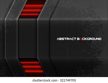 Abstract business background with metal texture and rays - vector 