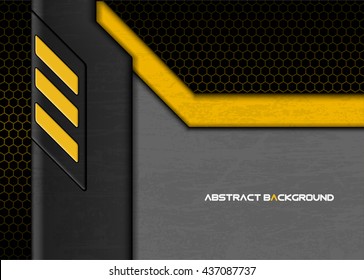 Abstract business background with metal texture - vector