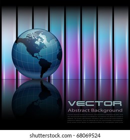 Abstract business background with mirror reflection, vector.