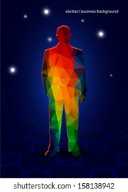 abstract business a background of people from polygons