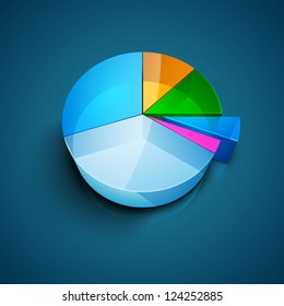 Abstract Business Background With Pie Chart. EPS 10.