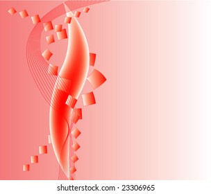 Abstract business background in red - vector