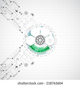 Abstract business background with technological elements