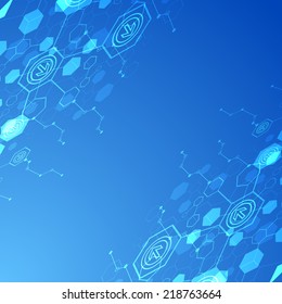 Abstract business background with technological elements