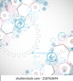 Abstract business background with technological elements