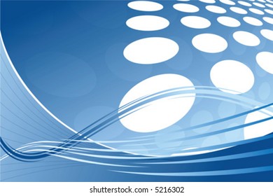 Abstract business background with waves and circles