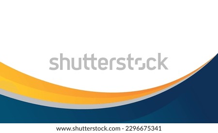 abstract business background with wavy shapes in blue and yellow color Foto stock © 