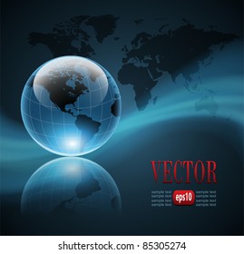 Resumen de antecedentes empresariales con el mundo entero, vector