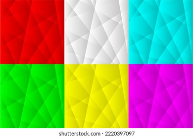Abstract  business backgrounds set. Technology bright patterns. Design textures. Colorful banners. Vector illustration.