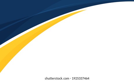 abstract business banner background with blue and yellow wavy shapes.vector illustration