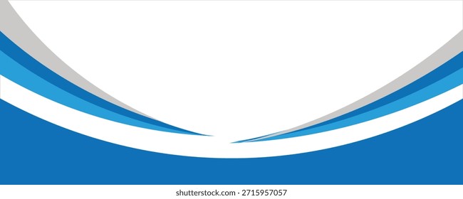 abstrakter Business-Banner-Hintergrund mit dynamischer blauer Kurve. Vektor