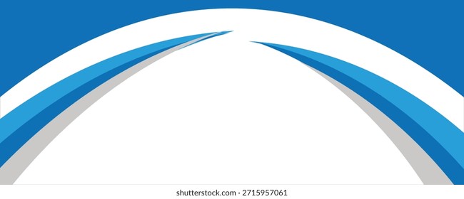 abstrakter Business-Banner-Hintergrund mit dynamischer blauer Kurve. Vektor