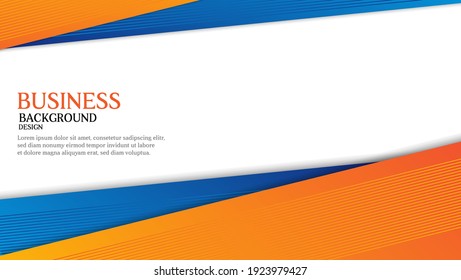 abstract business banner background with orange and blue color